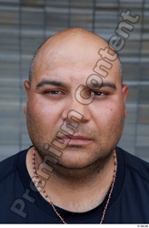 Face Head Man White Casual Overweight Bald Street photo references